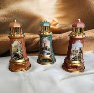 3 Thomas Kinkade Collectible Light House